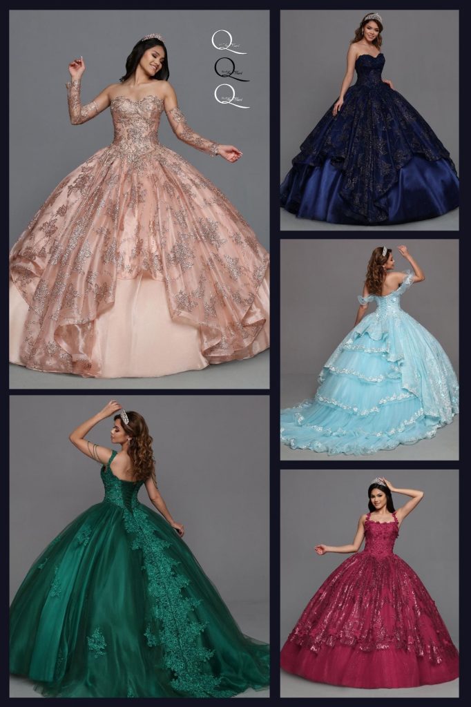 Champagne Quinceanera Dresses For Q By Davinci