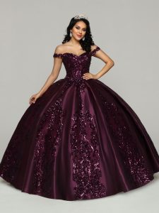 Aubergine Quinceanera Dress: Zeia Couture Style #3110