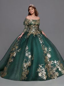 Emerald Green Quinceanera Dress: Q by DaVinci Zeia Couture Style #3131