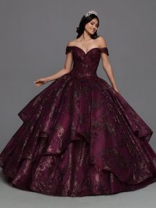 Aubergine Quinceanera Dress: Zeia Couture Style #3133