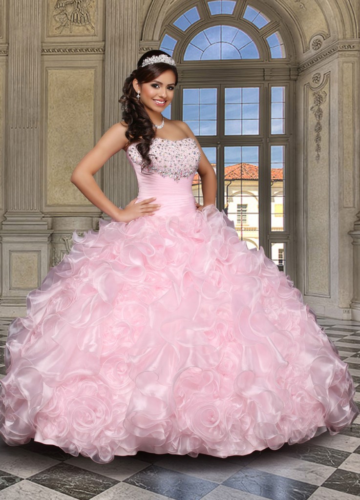 Strapless & Sweet: Modest Quinceanera Gowns with a Straight-Across ...
