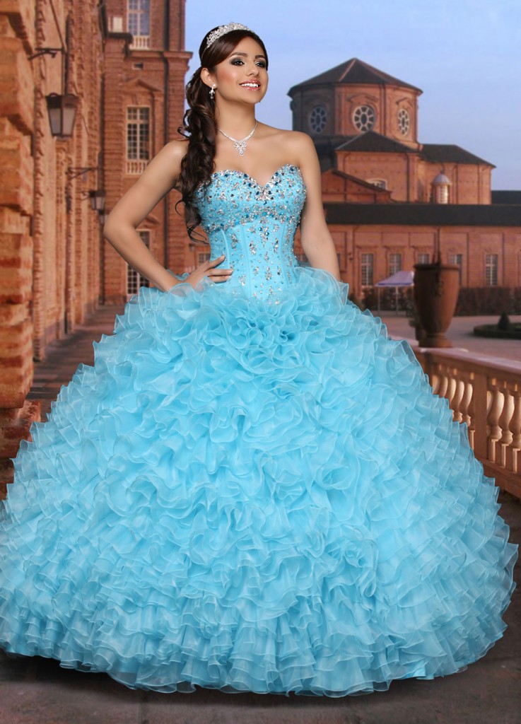 Sparkly Sweetheart Beaded Princess Elsa Quinceanera Dress Ball Gowns ...
