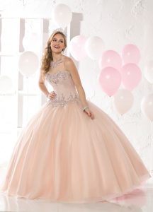 Q by DaVinci Blush Pink Quinceanera Dress Style 80324