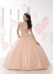 Q by DaVinci Blush Pink Quinceanera Dress Style 80339
