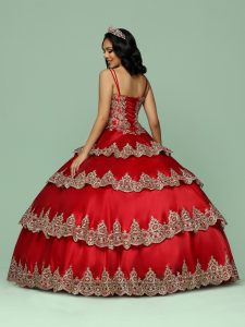 Gold Embroidered Quinceanera Dress Style #80400