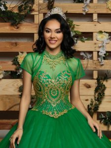 Matching Bolero Emerald Green Quinceanera Dress: Q by DaVinci Style 80424
