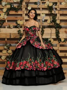 Black Quinceanera Dress: Q by DaVinci Style 80429