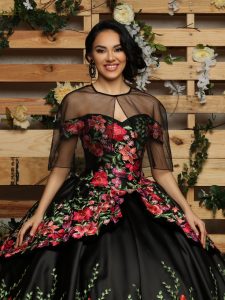 Black Quinceanera Dress: Q by DaVinci Style 80429