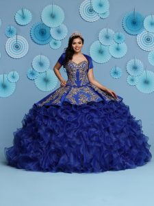 Gold Embroidered Quinceanera Dress Style #80431