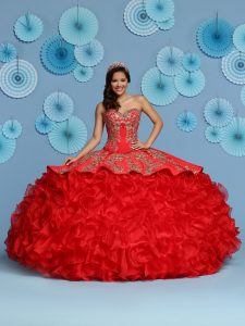 Gold Embroidered Quinceanera Dress Style #80431