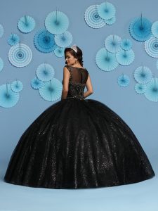 Black Quinceanera Dress: Q by DaVinci Style 80433