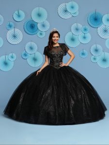 Black Quinceanera Dress: Q by DaVinci Style 80433