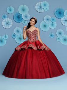 Gold Embroidered Quinceanera Dress Style #80438