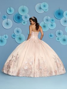 Q by DaVinci Blush Pink Quinceanera Dress Style 80443