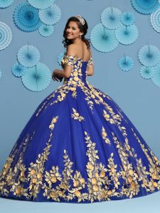 Gold Embroidered Quinceanera Dress Style #80448