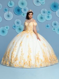 Gold Embroidered Quinceanera Dress Style #80448