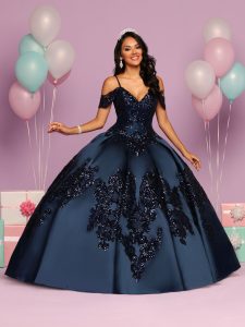 Navy Blue Quinceanera Dress Style 80464