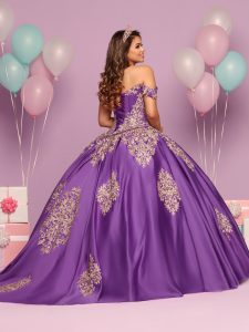 Gold Embroidered Quinceanera Dress Style #80479
