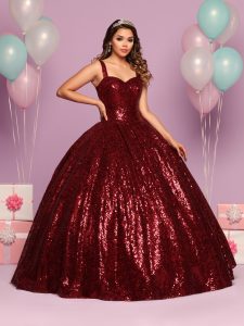 Sequin Tulle Quinceanera Dress Style 80480