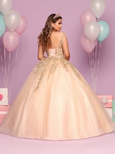 Gold Embroidered Quinceanera Dress Style #80482