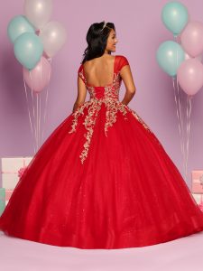 Gold Embroidered Quinceanera Dress Style #80482