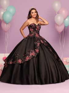 Black Quinceanera Dress: Q by DaVinci Style 80483