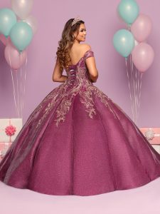 Gold Embroidered Quinceanera Dress Style #80485