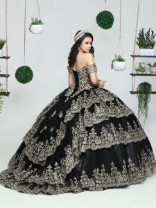Tiered Charro Quinceanera Dress Q by DaVinci Style 80495