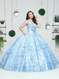  Ice Blue Quinceanera Dress