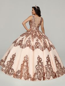 Gold Embroidered Quinceanera Dress Style #80514