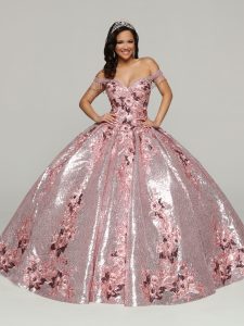 Sequin Tulle Quinceanera Dress Style 80522
