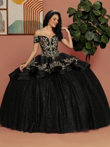 Gold Embroidered Quinceanera Dress Style #80532
