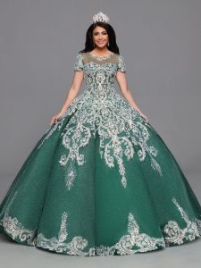 Emerald Green Quinceanera Dress: Q by DaVinci Style 80548