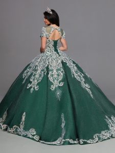 Emerald Green Quinceanera Dress: Q by DaVinci Style 80548