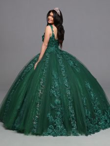 Emerald Green Quinceanera Dress: Q by DaVinci Style 80551