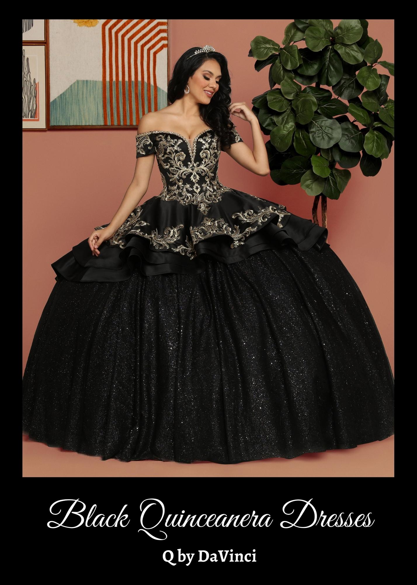Classic Quinceanera Color Trends: Black Quince Dresses