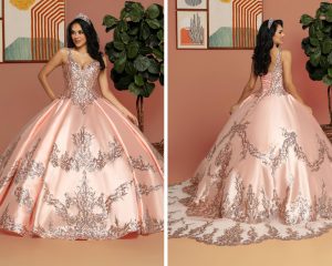 Rose Gold Quinceanera Dress Style 80531