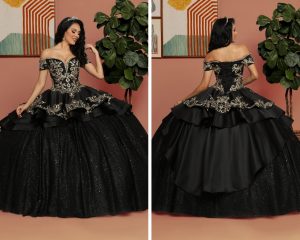 Black/Gold Quinceanera Dress Style #80532